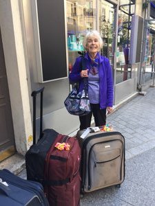 Mom with the luggage
