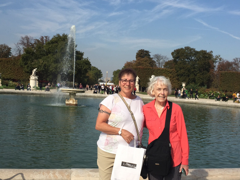 Susan and Mom in the Tuileries Garden