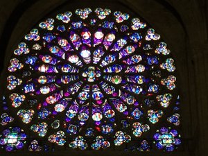 Notre Dame stained glass window - Rose Window