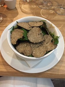 Fine herbs salad with truffles