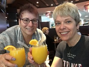 Mimosas in the Vancouver airport