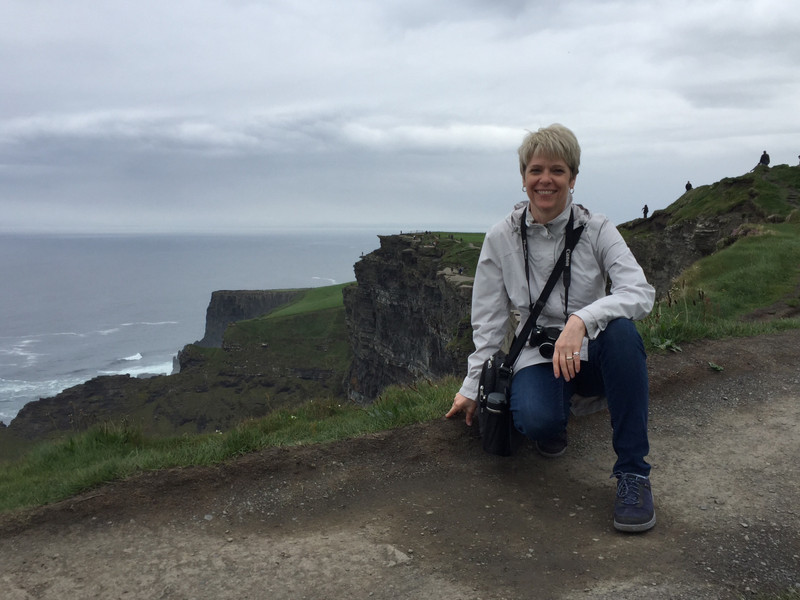 Lori at the Cliffs of Moher