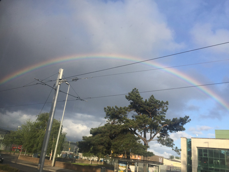 Rainbow as we arrived back in Dublin