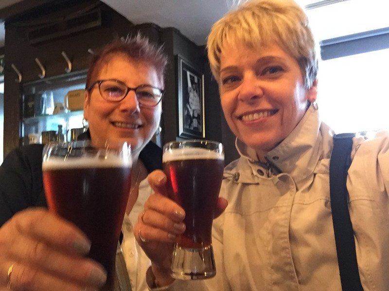 Us enjoying our glasses of Killarney Ale