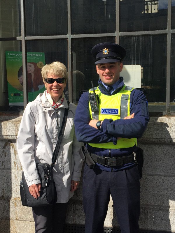 Me and a friendly Garda outside the GPO