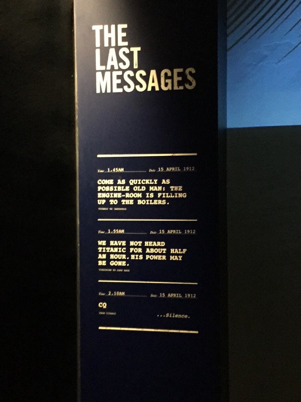 The last messages from the Titanic