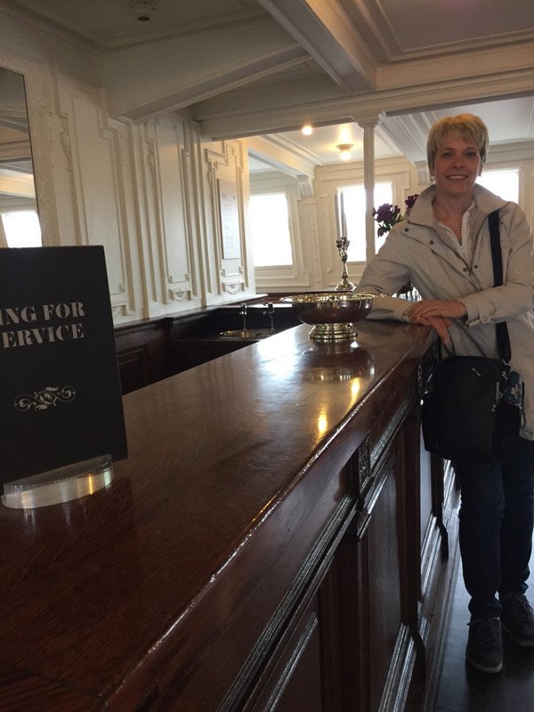 Me at the original bar in the SS Nomadic