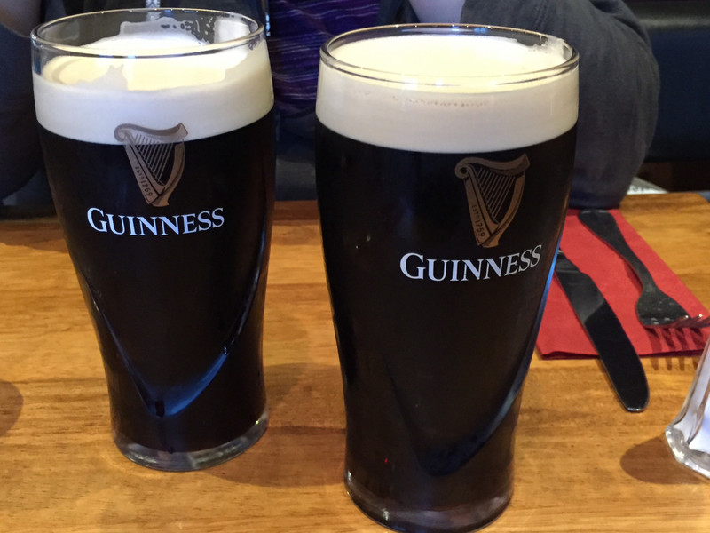 Our Guinness at dinner