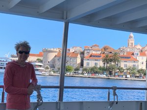 Me on the boat arriving in Korcula