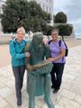 Us with statue of 19th C. Croatian naturalist 