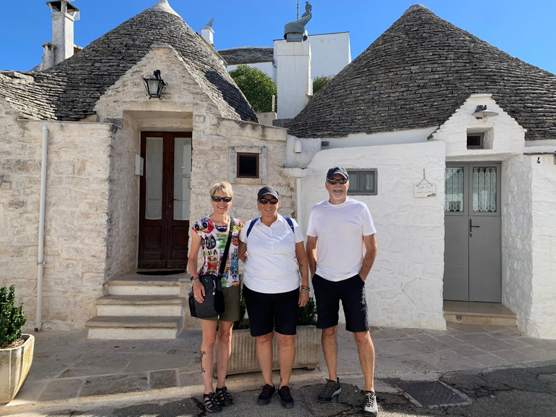 Me, Susan and Ross in Alberobello