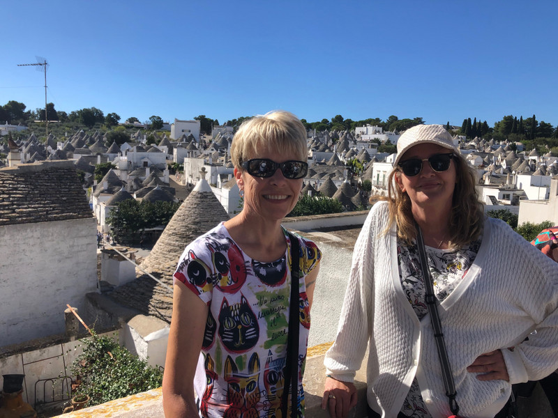 Beth and I at Alberobello lookout 