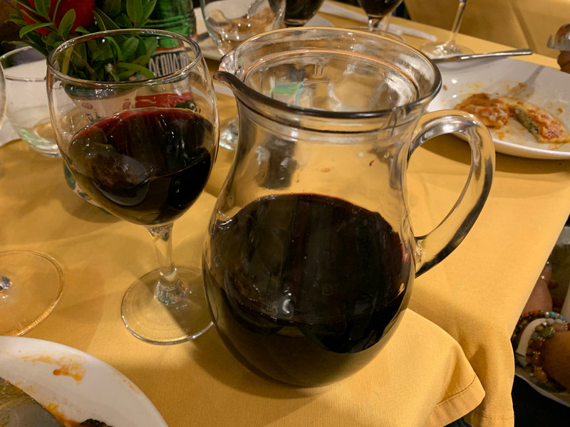 Big carafe of house red