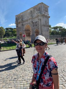 Me in front of one of the triumphal arches