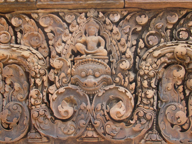 Close up of carvings at Banteay Srei
