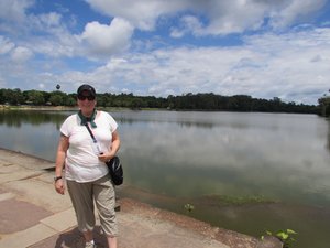 Susan at Angkor Wat moat