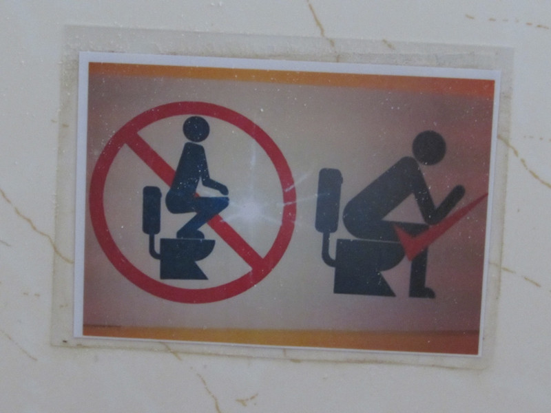 Sign in bathroom