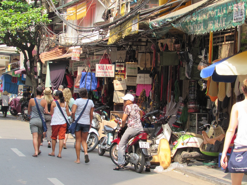 Walking through Hanoi streets