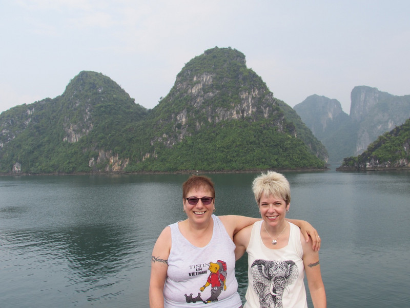 Susan and Lori at Halong Bay