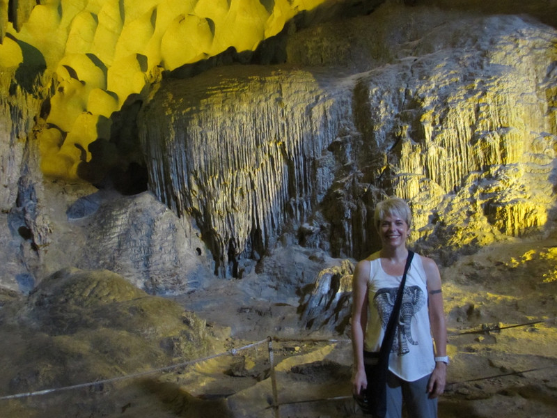 Lori inside the caves