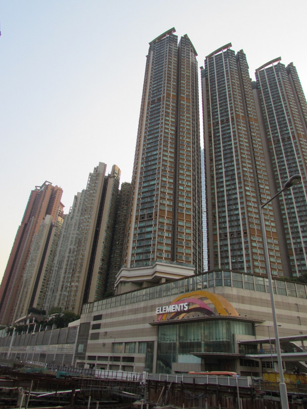 These are residential towers and a shopping mall.