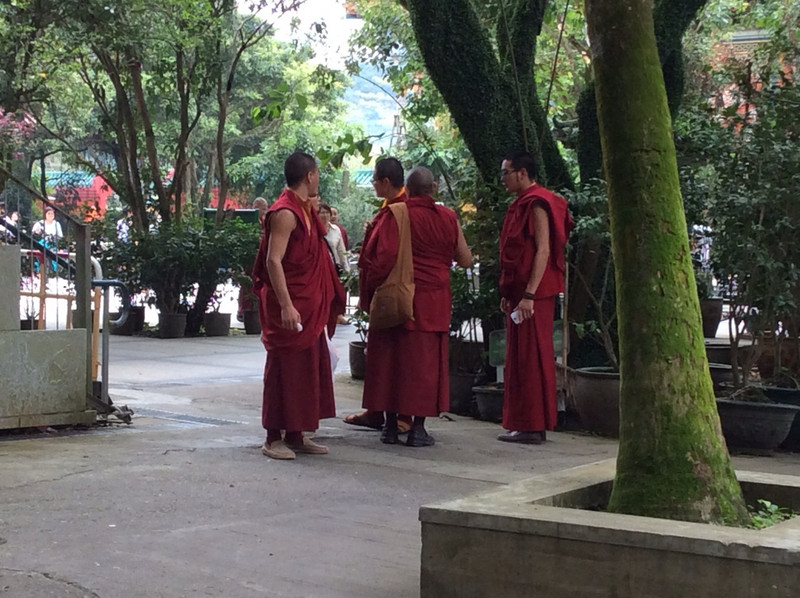 Monks at the Po Lin Monastery