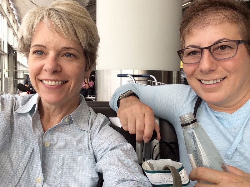 Lori and Susan at HK airport