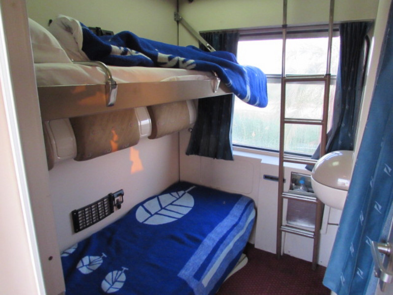 Our cabin with the beds made up