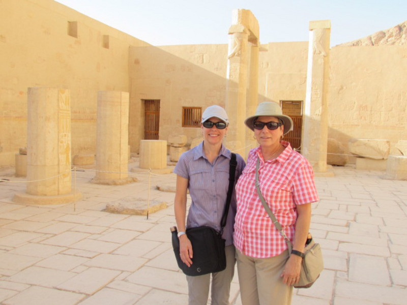 Lori and Susan at Hatshepsut&#39;s Temple