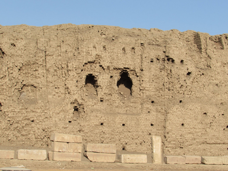 The original mud brick wall