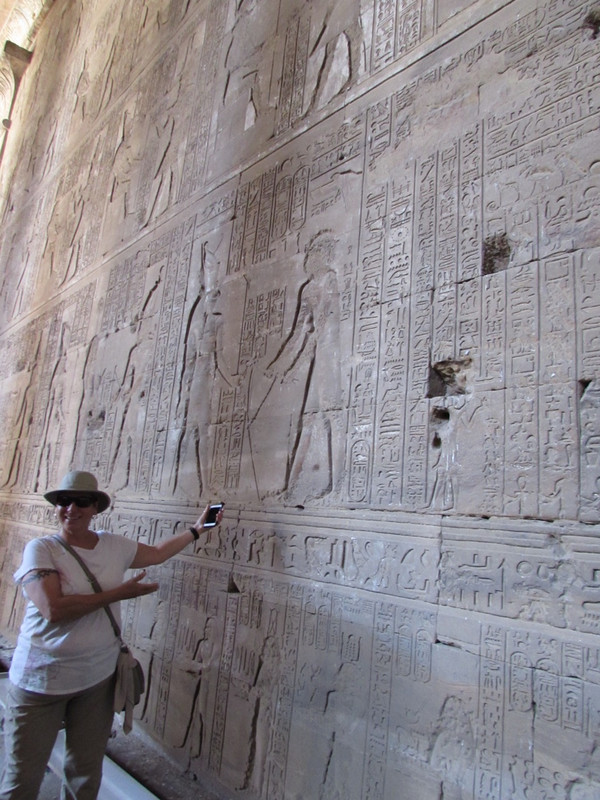 Susan at the Temple of Horus
