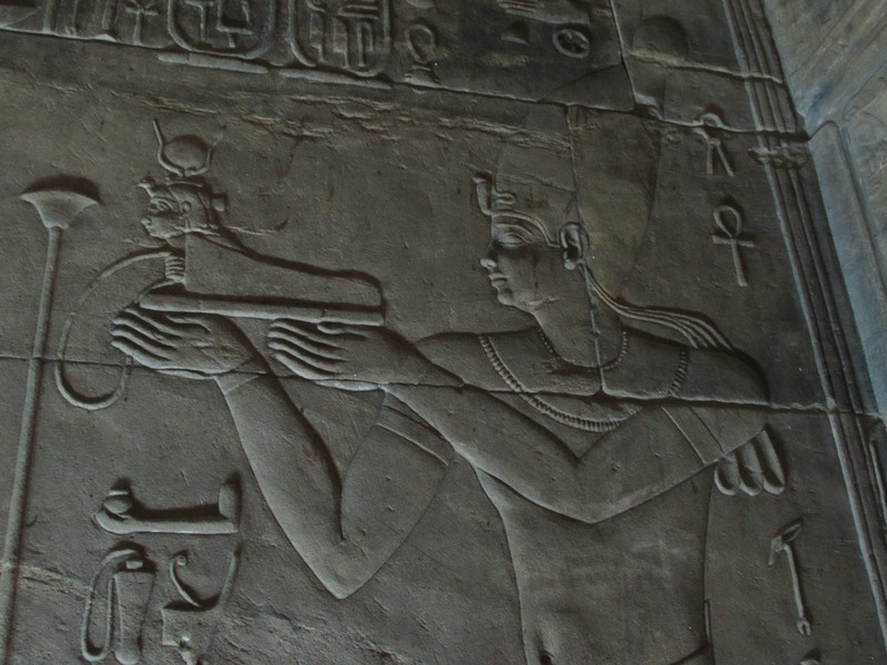 Carvings at the temple of Isis