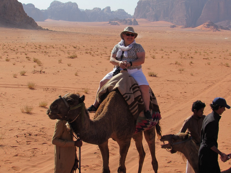 Dominica on her camel