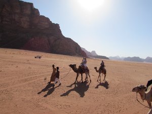 Camel ride in Wadi Rum