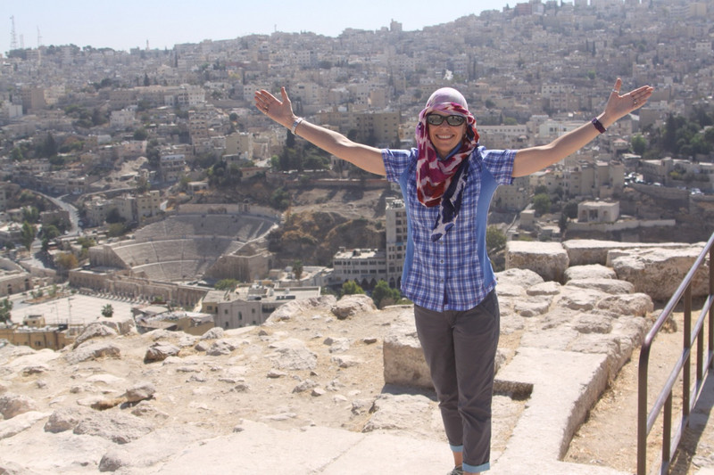 Roman Theatre in background 