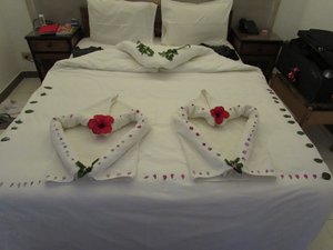 Towel art in hotel