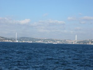The bridge separating European Istanbul from Asian Istanbul