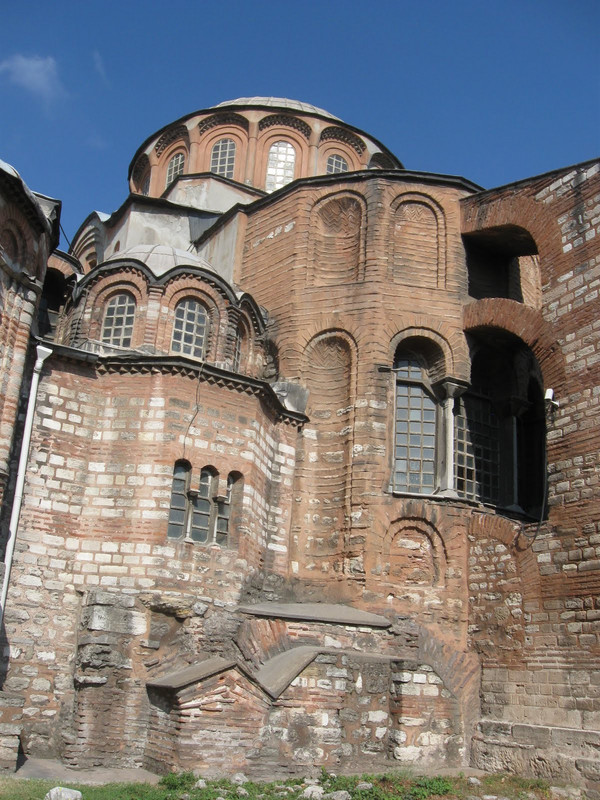 The exterior of the Chora Church, built in the 11th Century