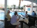 Grant, Susan and Chris at breakfast in the Ata Park Hotel in Fethiye