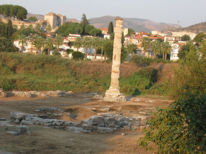 The Temple of Artemis - see the bird nest on top