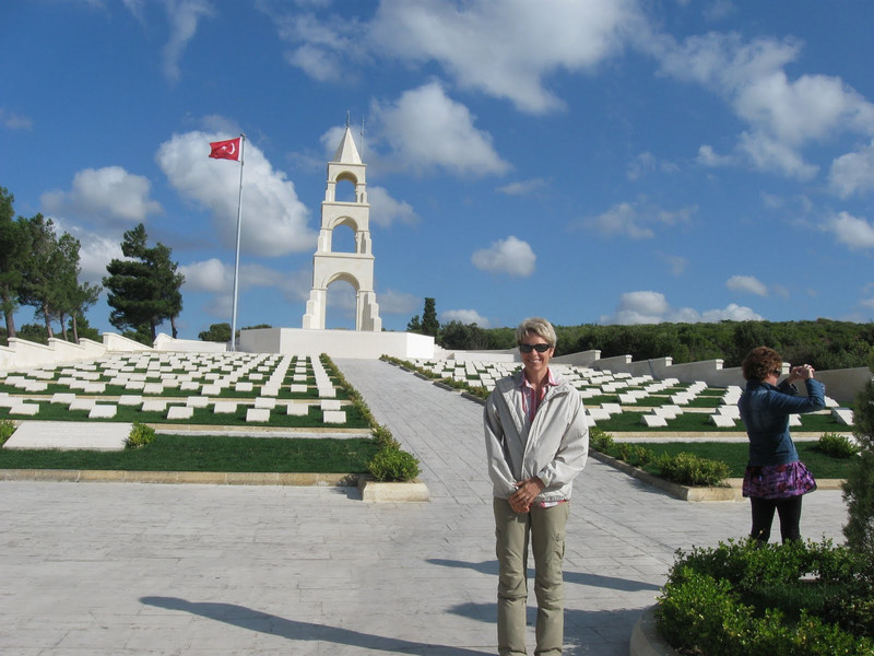 Lori at Turkish Memorial and cemetery