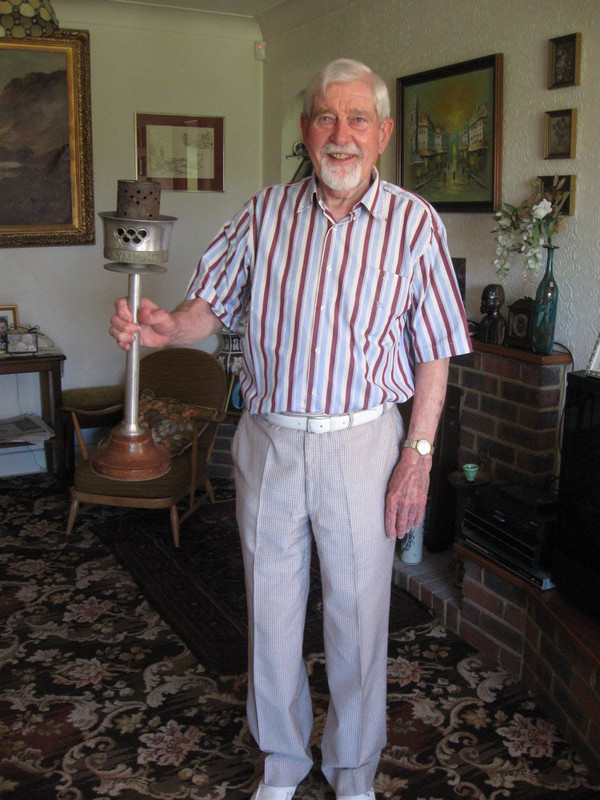 Uncle Dennis with his 1948 Olympic torch