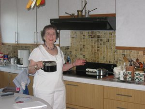 Aunt Mary in her kitchen