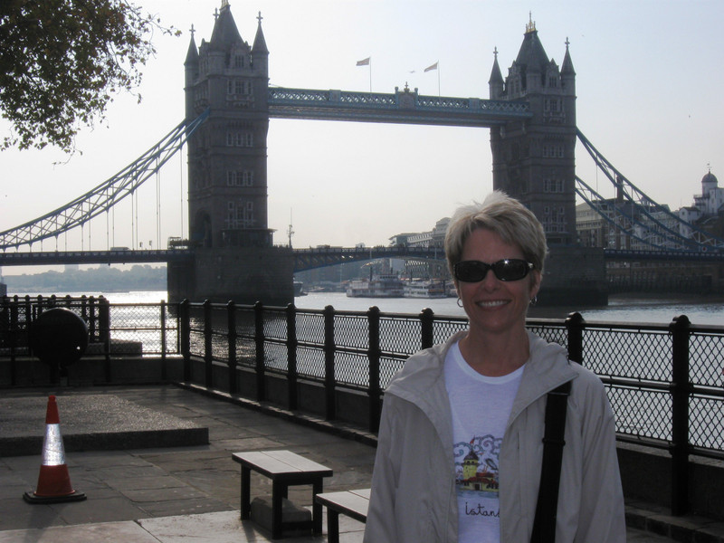 Lori with Tower Bridge in the background