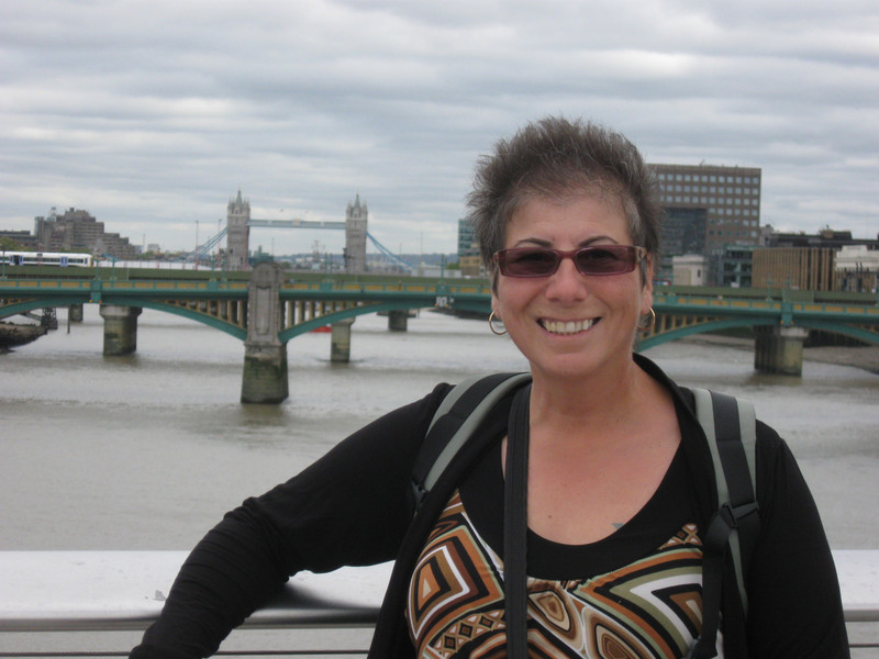 Susan on the Millennium Bridge