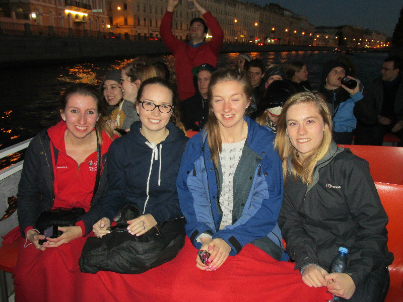 Friends and I on the River Neva