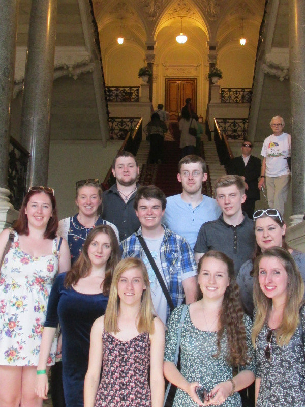 Friends and I in the Nikolaevsky Palace before the folk show