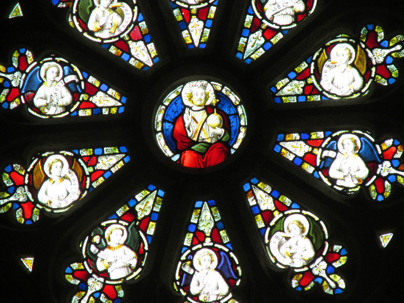 The chapel had beautiful windows, I was just happy to sit down and snap some pictures