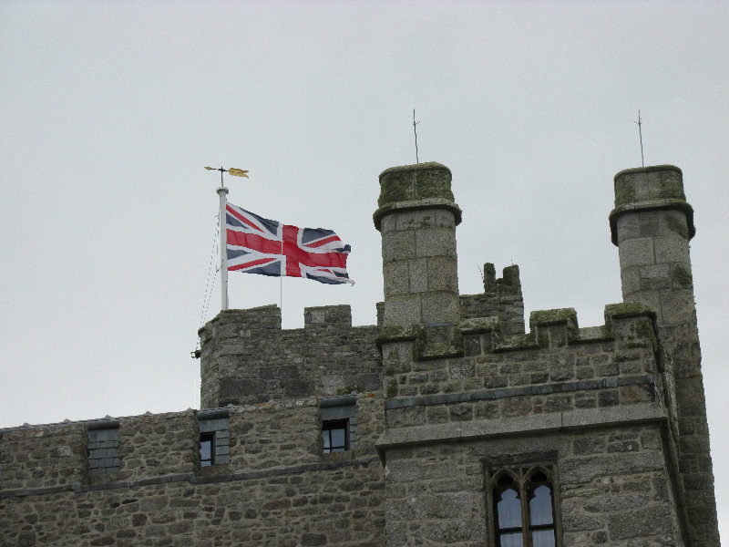 The Union Jack at the top of Saint Michael's Mount