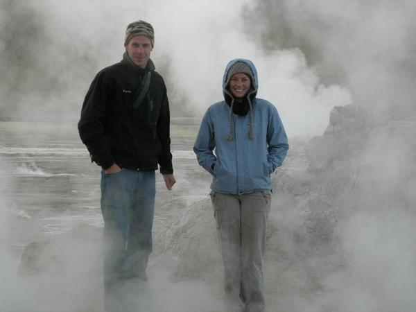 Tatio Geysers, weird standing in hot steam at less than 5c